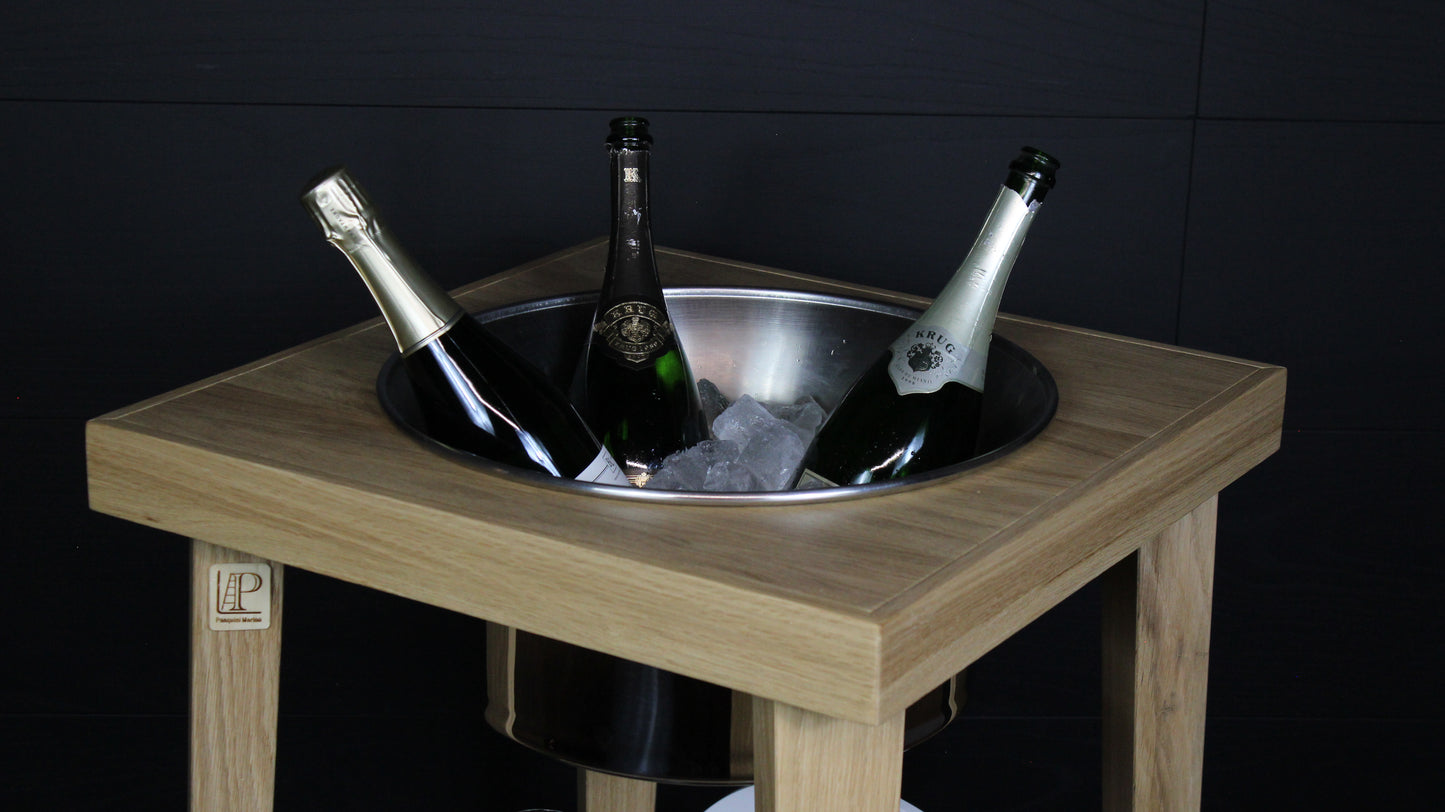 Carrello WINE TROLEY OAK WOOD 1