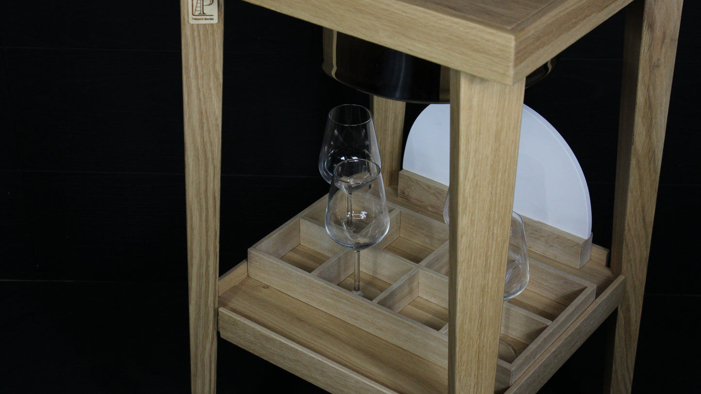Carrello WINE TROLEY OAK WOOD 1