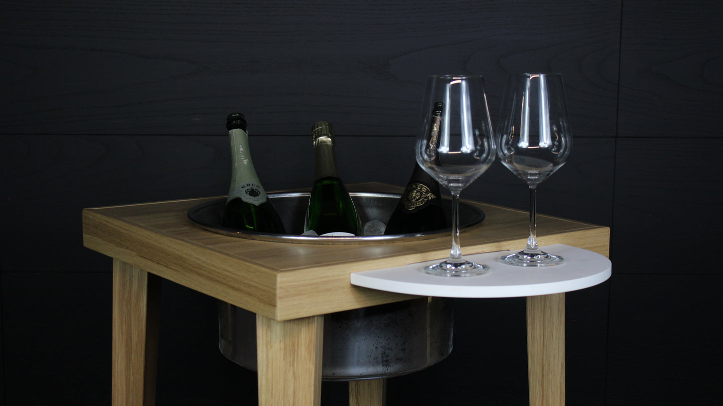 Carrello WINE TROLEY OAK WOOD 1