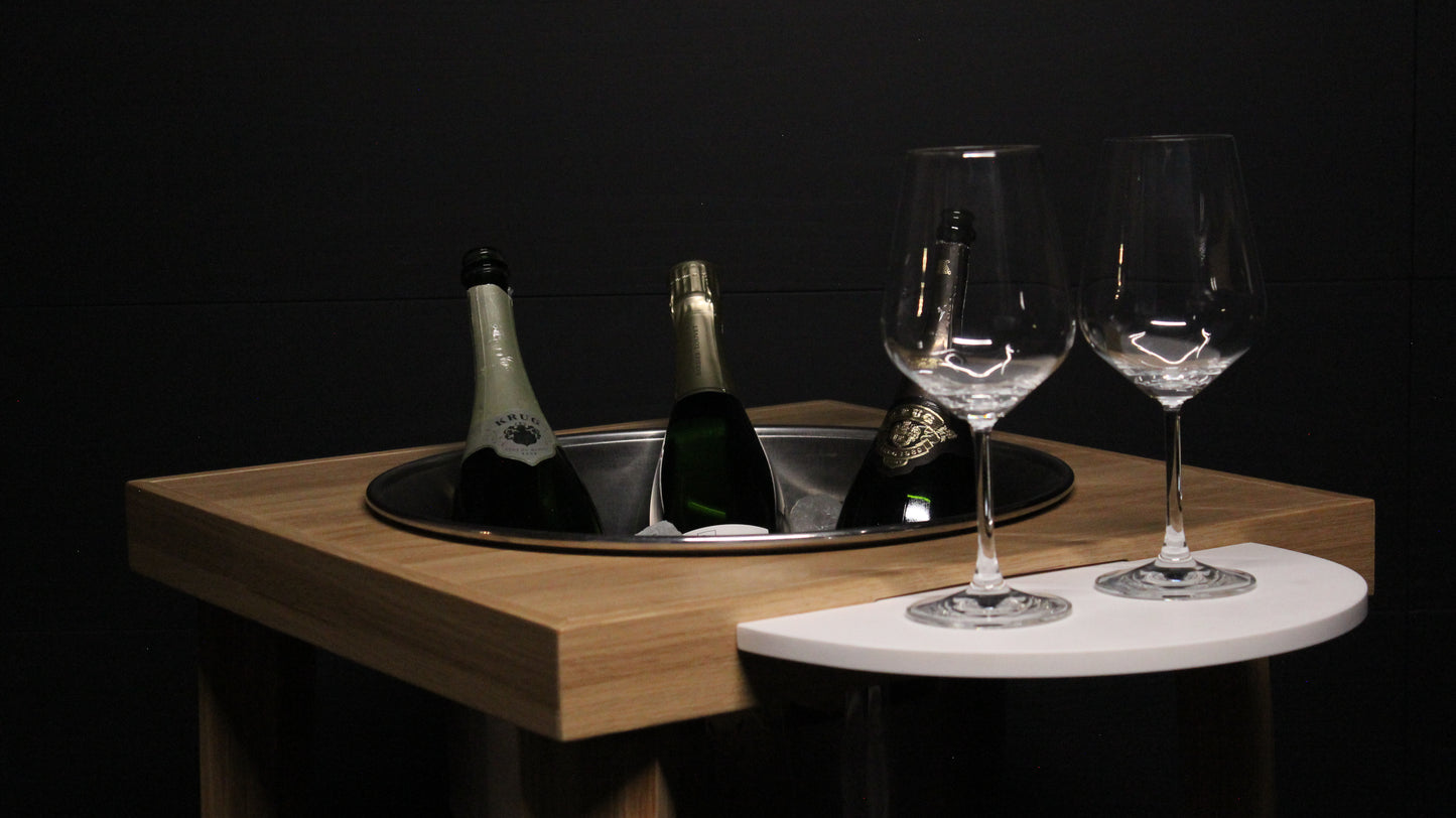 Carrello WINE TROLEY OAK WOOD 1