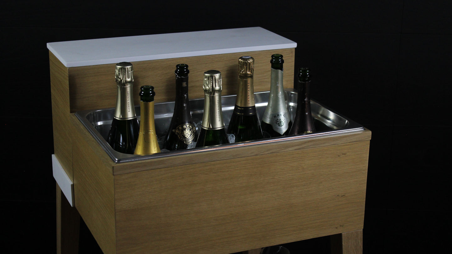 Carrello WINE TROLEY OAK WOOD 3
