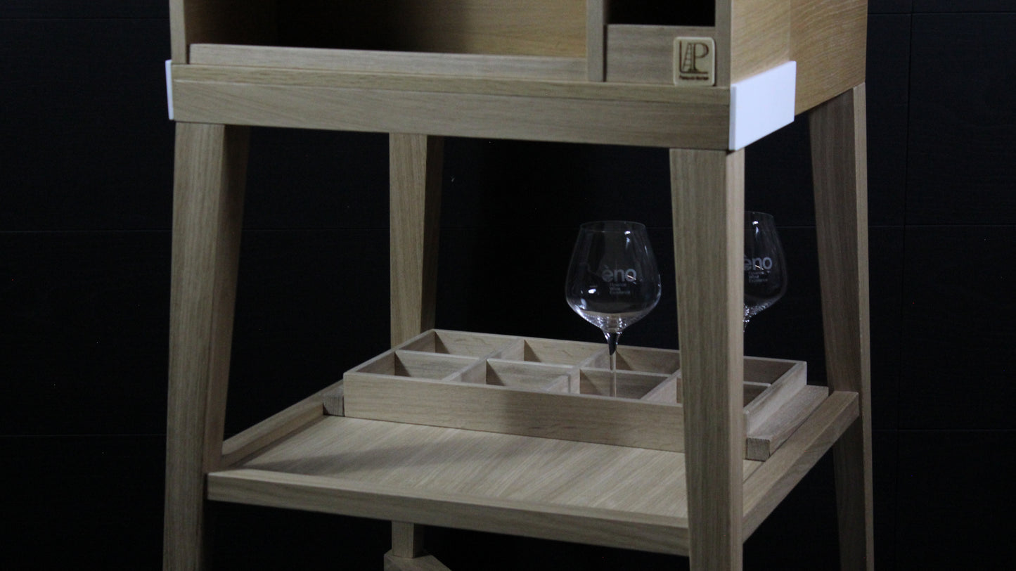 Carrello WINE TROLEY OAK WOOD 3