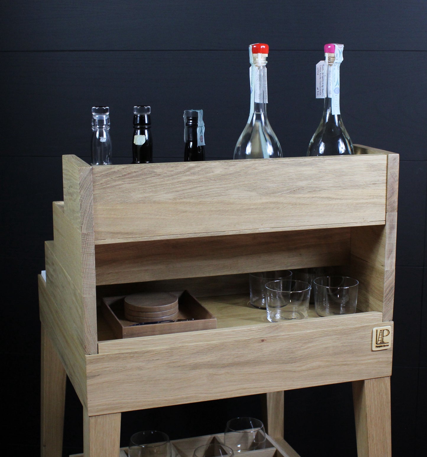 Carrello SPIRITS TROLEY OAK WOOD 2