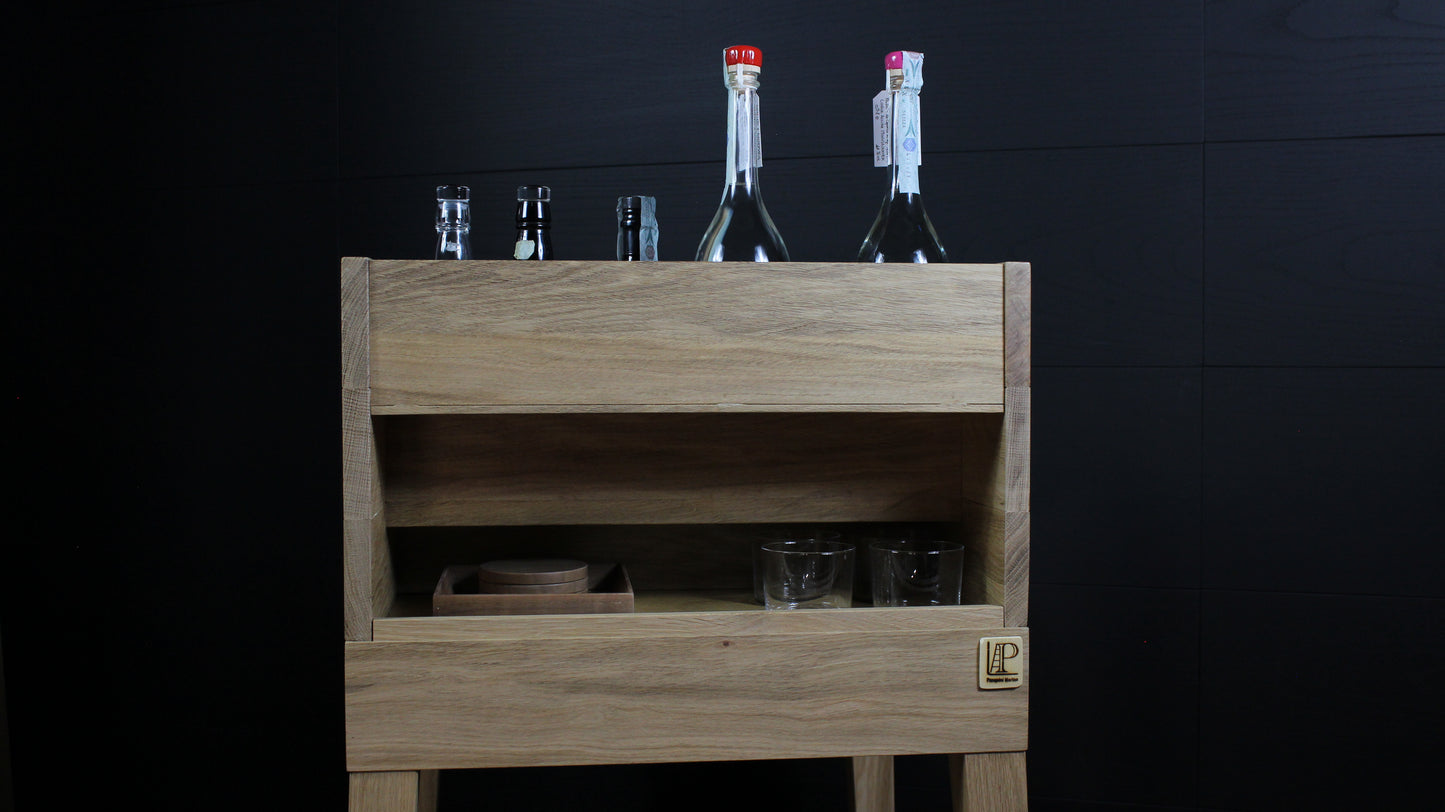 Carrello WINE TROLEY OAK WOOD 3
