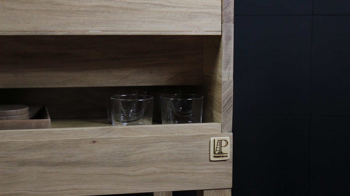 Carrello WINE TROLEY OAK WOOD 3